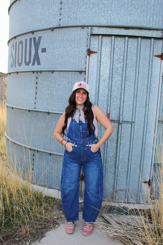 The Handy Barrel Leg Overalls