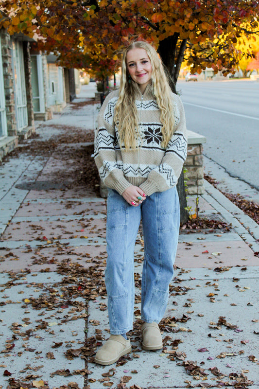 The Graycie Barrel Jeans